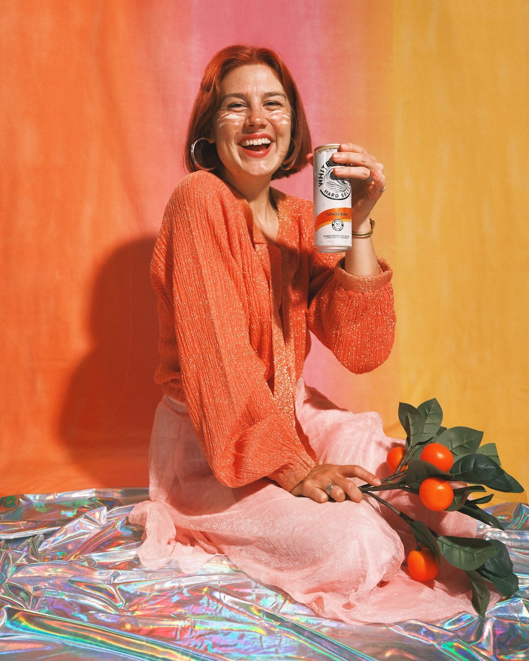 retro orange drink commercial