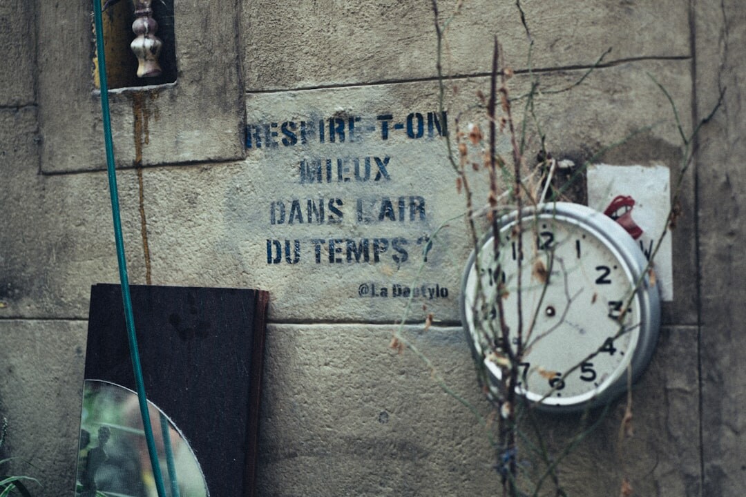 vintage french poster on wall