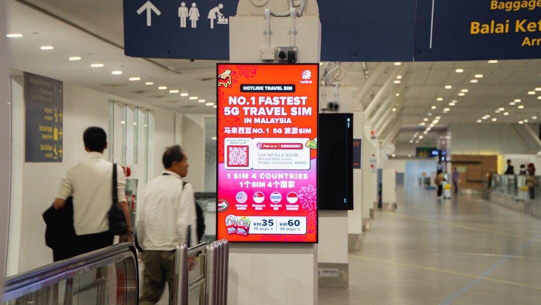 modern digital ad screen